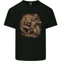 A Gladiator Fighting a Lion Warrior Gym MMA Mens Cotton T-Shirt Tee Top Black