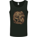 A Gladiator Fighting a Lion Warrior Gym MMA Mens Vest Tank Top Black