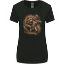 A Gladiator Fighting a Lion Warrior Gym MMA Womens Wider Cut T-Shirt Black