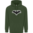 A Glowing Bat Vampires Halloween Childrens Kids Hoodie Forest Green