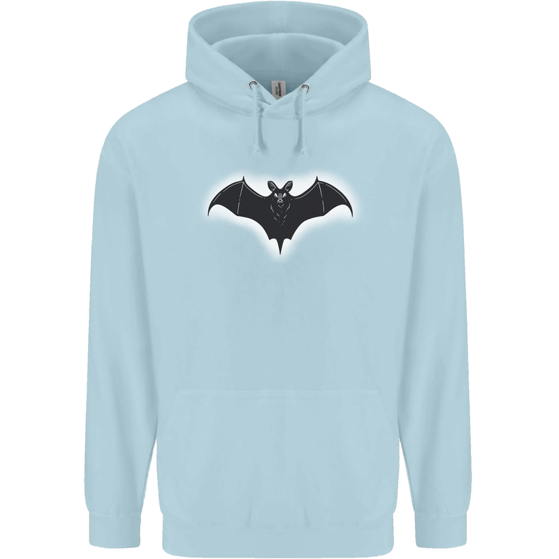A Glowing Bat Vampires Halloween Childrens Kids Hoodie Light Blue