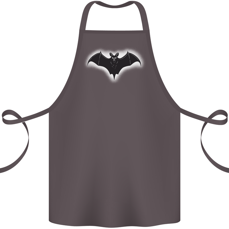 A Glowing Bat Vampires Halloween Cotton Apron 100% Organic Dark Grey