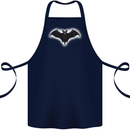 A Glowing Bat Vampires Halloween Cotton Apron 100% Organic Navy Blue
