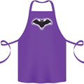 A Glowing Bat Vampires Halloween Cotton Apron 100% Organic Purple