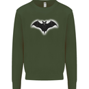A Glowing Bat Vampires Halloween Kids Sweatshirt Jumper Forest Green
