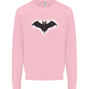 A Glowing Bat Vampires Halloween Kids Sweatshirt Jumper Light Pink