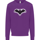 A Glowing Bat Vampires Halloween Kids Sweatshirt Jumper Purple