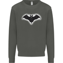 A Glowing Bat Vampires Halloween Kids Sweatshirt Jumper Storm Grey
