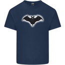 A Glowing Bat Vampires Halloween Kids T-Shirt Childrens Navy Blue