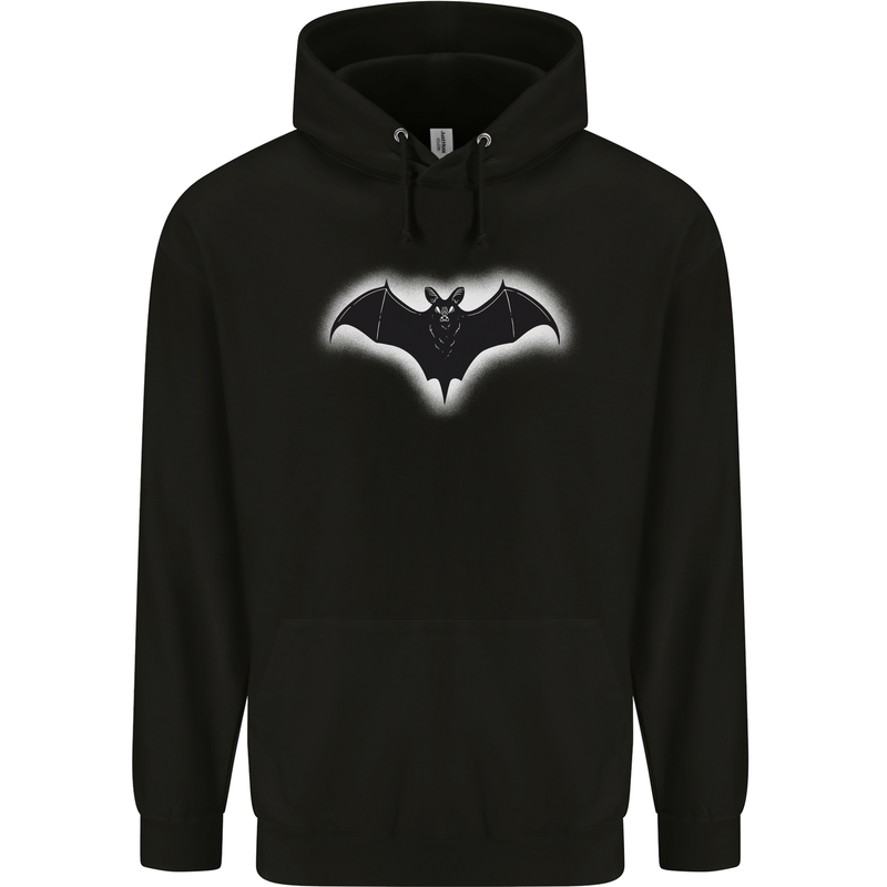 A Glowing Bat Vampires Halloween Mens 80% Cotton Hoodie Black