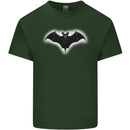 A Glowing Bat Vampires Halloween Mens Cotton T-Shirt Tee Top Forest Green