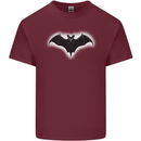 A Glowing Bat Vampires Halloween Mens Cotton T-Shirt Tee Top Maroon