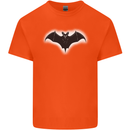 A Glowing Bat Vampires Halloween Mens Cotton T-Shirt Tee Top Orange