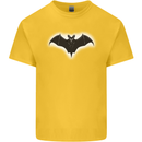 A Glowing Bat Vampires Halloween Mens Cotton T-Shirt Tee Top Yellow