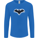 A Glowing Bat Vampires Halloween Mens Long Sleeve T-Shirt Royal Blue
