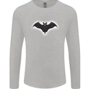 A Glowing Bat Vampires Halloween Mens Long Sleeve T-Shirt Sports Grey