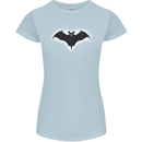 A Glowing Bat Vampires Halloween Womens Petite Cut T-Shirt Light Blue