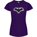 A Glowing Bat Vampires Halloween Womens Petite Cut T-Shirt Purple