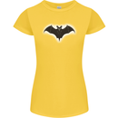 A Glowing Bat Vampires Halloween Womens Petite Cut T-Shirt Yellow
