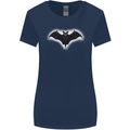 A Glowing Bat Vampires Halloween Womens Wider Cut T-Shirt Navy Blue