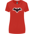 A Glowing Bat Vampires Halloween Womens Wider Cut T-Shirt Red