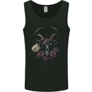 A Goat Skull With Roses Gothic Goth Mens Vest Tank Top Black