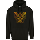 A Golded Moth Skull Childrens Kids Hoodie Black
