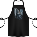 A Gothic Guardian Angel Fantasy Goth Cotton Apron 100% Organic Black
