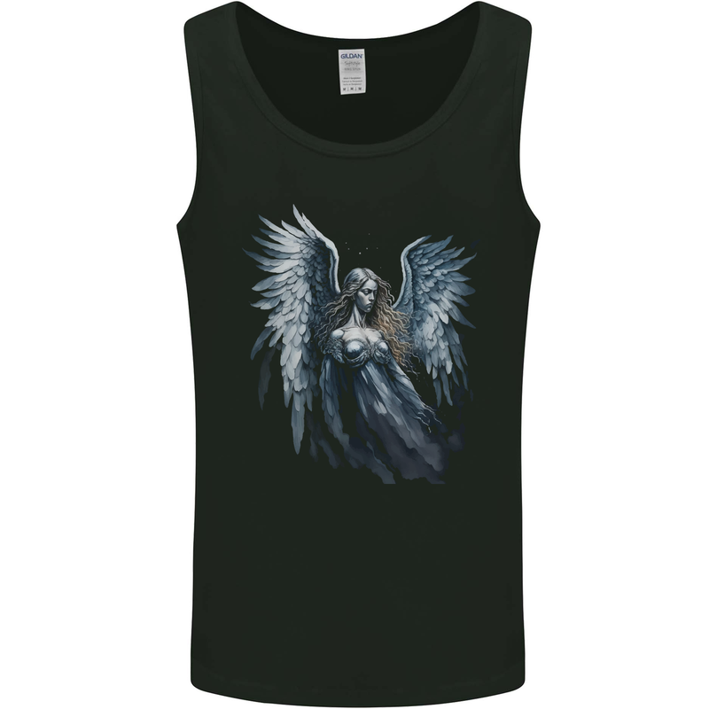 A Gothic Guardian Angel Fantasy Goth Mens Vest Tank Top Black