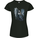 A Gothic Guardian Angel Fantasy Goth Womens Petite Cut T-Shirt Black