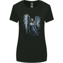 A Gothic Guardian Angel Fantasy Goth Womens Wider Cut T-Shirt Black