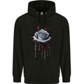 A Gothic Rose Dripping With Blood Childrens Kids Hoodie Black