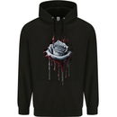 A Gothic Rose Dripping With Blood Childrens Kids Hoodie Black