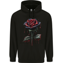 A Gothic Rose Dripping With Blood Goth Childrens Kids Hoodie Black