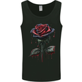 A Gothic Rose Dripping With Blood Goth Mens Vest Tank Top Black