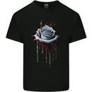 A Gothic Rose Dripping With Blood Kids T-Shirt Childrens Black