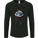 A Gothic Rose Dripping With Blood Mens Long Sleeve T-Shirt Black