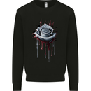 A Gothic Rose Dripping With Blood Mens Sweatshirt Jumper Black