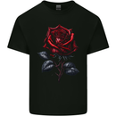 A Gothic Rose Goth Kids T-Shirt Childrens Black