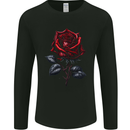 A Gothic Rose Goth Mens Long Sleeve T-Shirt Black