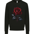 A Gothic Rose Goth Mens Sweatshirt Jumper Black