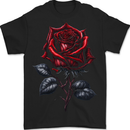 A Gothic Rose Goth Mens T-Shirt 100% Cotton BLACK