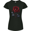 A Gothic Rose Goth Womens Petite Cut T-Shirt Black