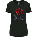 A Gothic Rose Goth Womens Wider Cut T-Shirt Black