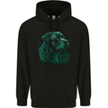 A Green Cane Corso Dog Childrens Kids Hoodie Black