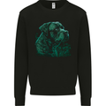 A Green Cane Corso Dog Kids Sweatshirt Jumper Black