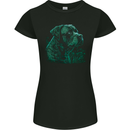 A Green Cane Corso Dog Womens Petite Cut T-Shirt Black