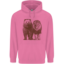 A Grizzly Bear and a Lion Mens 80% Cotton Hoodie Azelea