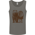 A Grizzly Bear and a Lion Mens Vest Tank Top Charcoal