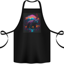 A Grizzly Bear in a Retro Wilderness Cotton Apron 100% Organic Black